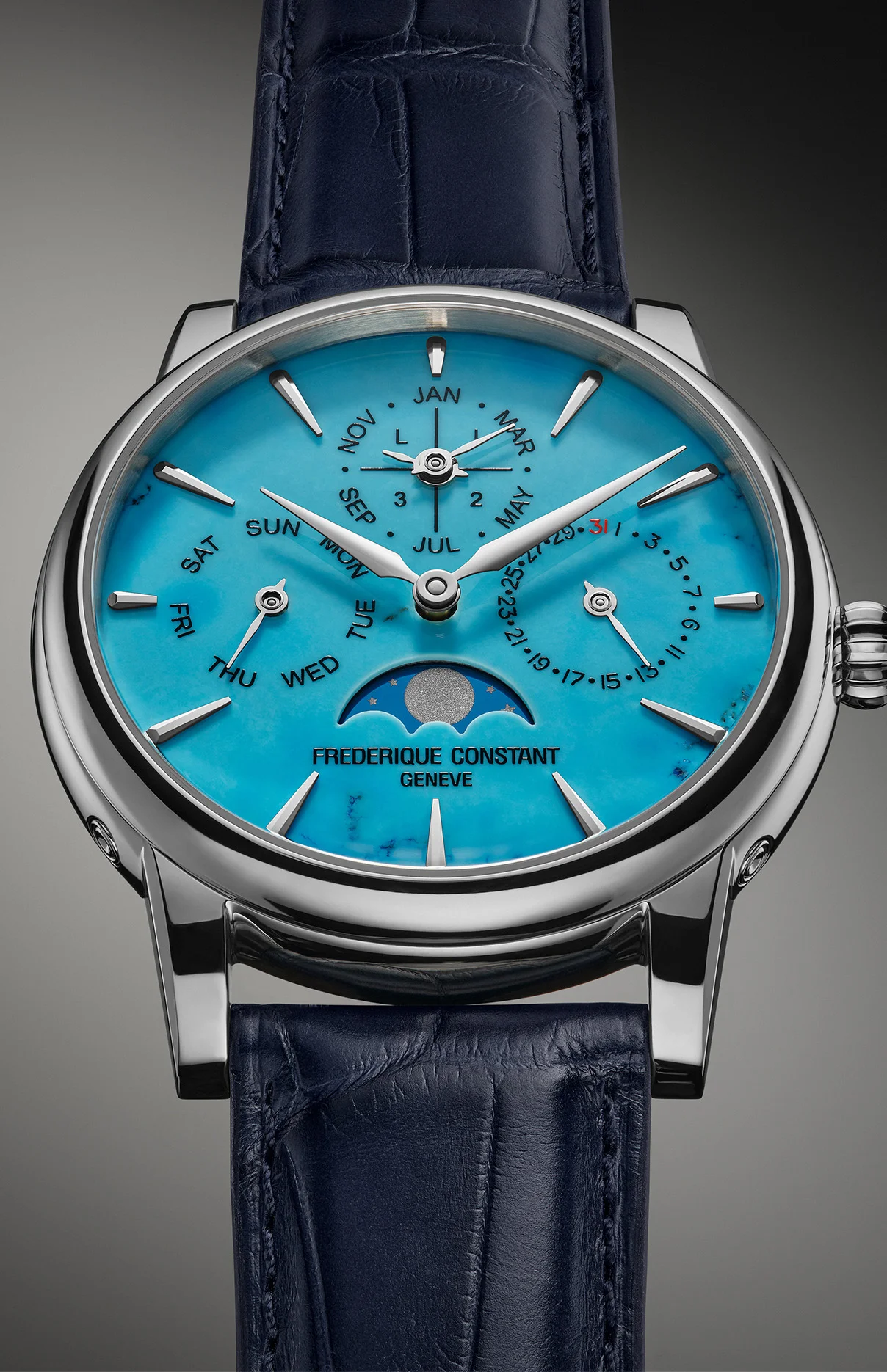 Frédérique Constant Classic Perpetual Calendar Manufacture mit Türkiszifferblatt